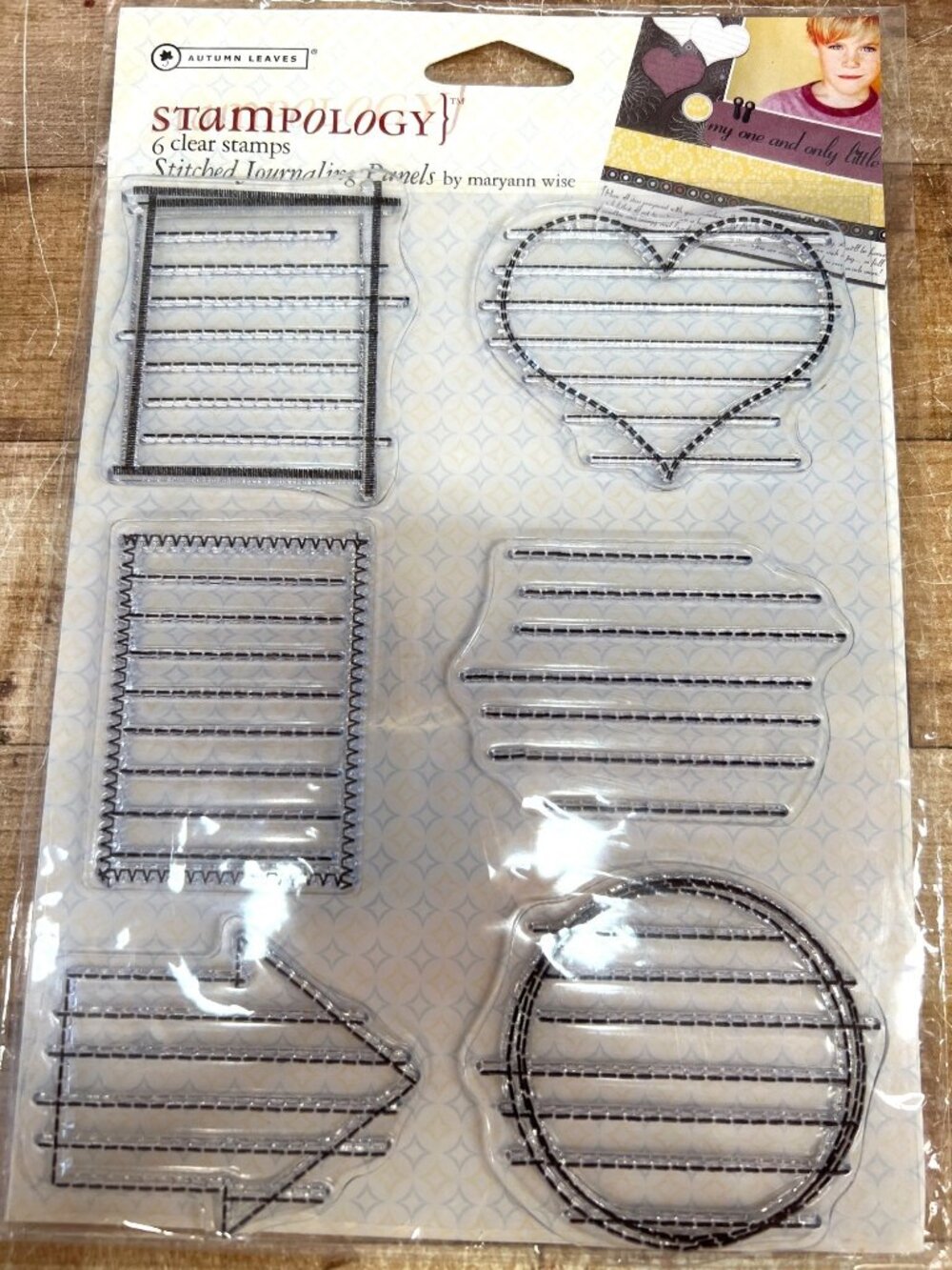 Stamplogy Stitched Journaling Panels Clear Stamps Set By Maryann Wise AL3273